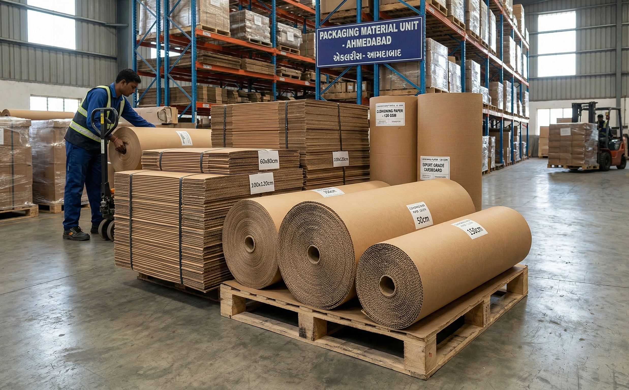 Corrugated rolls manufacturer in India for wrapping and cushioning packaging